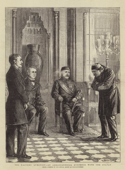 A keleti kérdés, nagyköveti hallgatóság a szultánnál alkotó: Theodore Blake Wirgman
